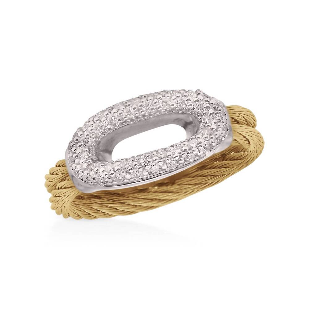 NEW ALOR women's open oval ring in yellow